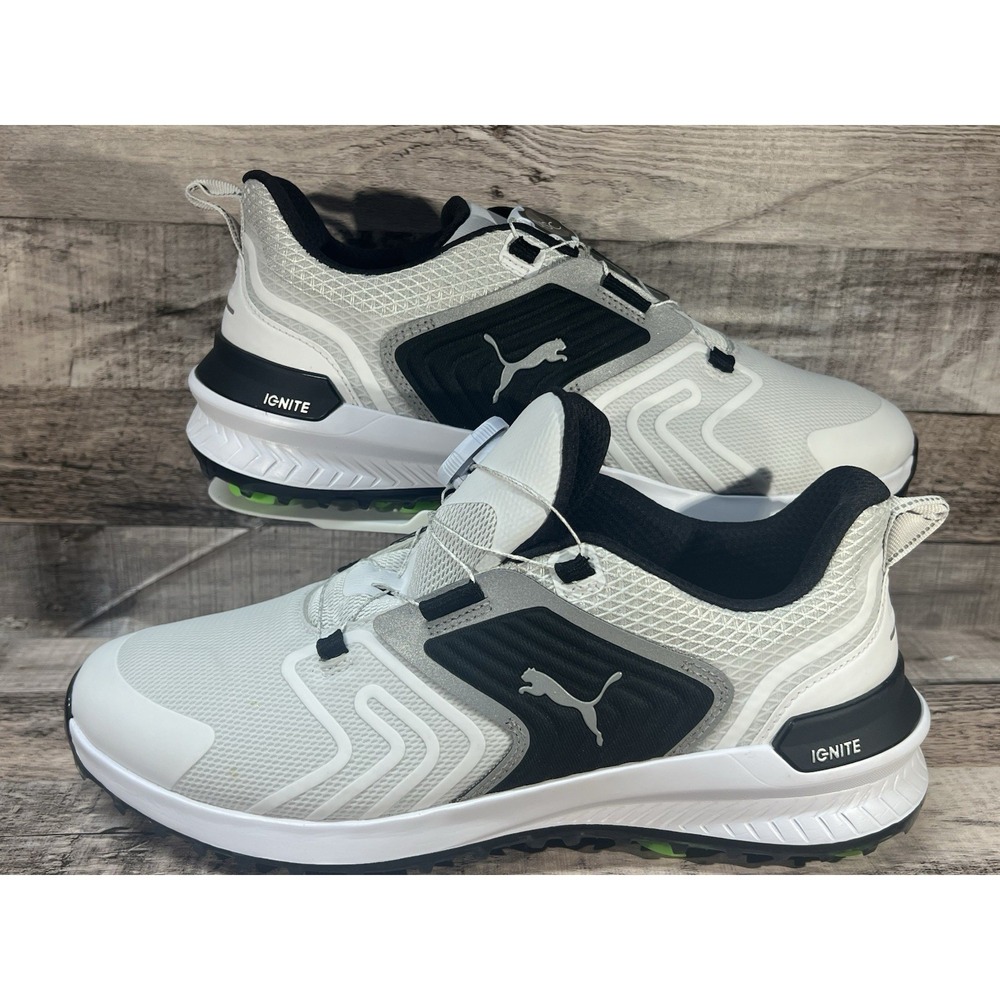 Puma Ignite Innovate Disc 379209-01 Feather Gray/Puma Black Men Golf Shoe‎ 9.5
